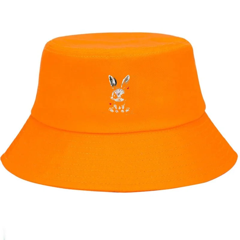 Graffiti Rabbit Cotton Bucket Hat