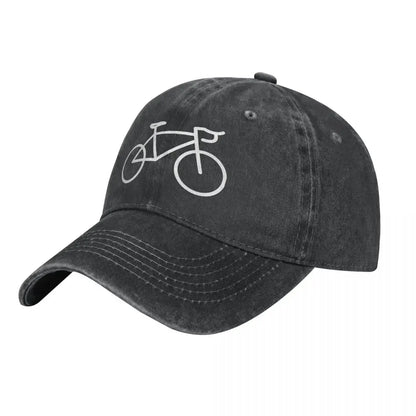 Bike Lines Denim Cycling Baseball Cap