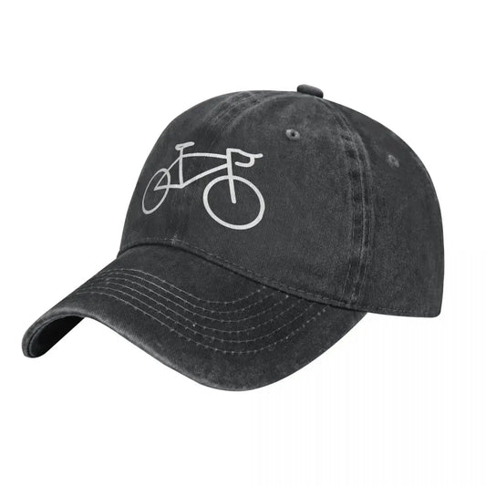 Bike Lines Denim Cycling Baseball Cap