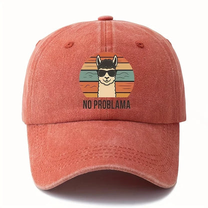 Male And Female Cartoon Alpaca Baseball Cap With Curved Brim Suitable For Outdoor Activities Such As Camping And Travel