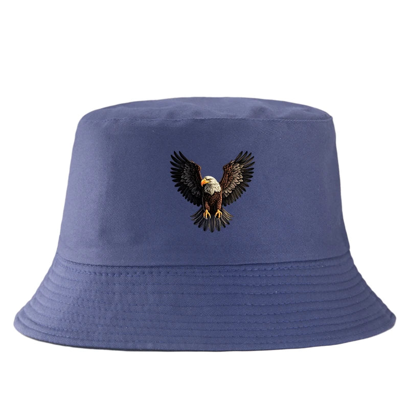 Eagle Print Cotton Bucket Hat