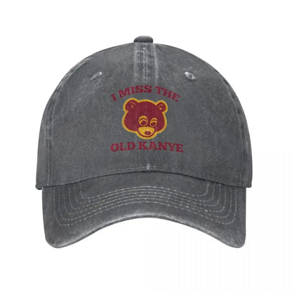 Old Kanye Bear Distressed Baseball Cap