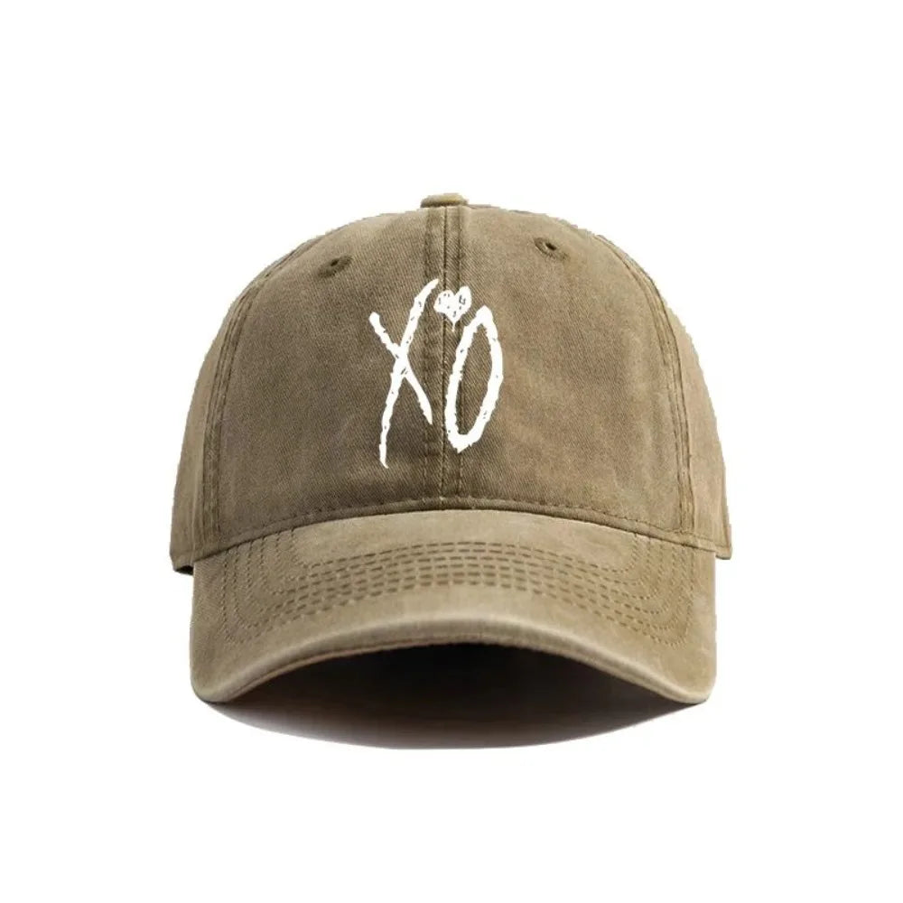 XO The Weekend Baseball Cap Distressed Hats Cap Men Retro Outdoor Summer Adjustable Dad Hat Fashion