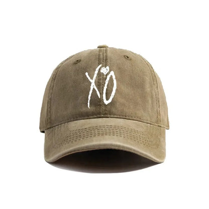 XO The Weekend Baseball Cap Distressed Hats Cap Men Retro Outdoor Summer Adjustable Dad Hat Fashion