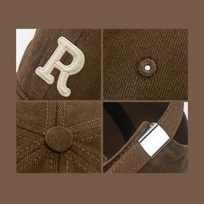New Unisex Korean Version Big Head Circumference Three Dimensional R Letter