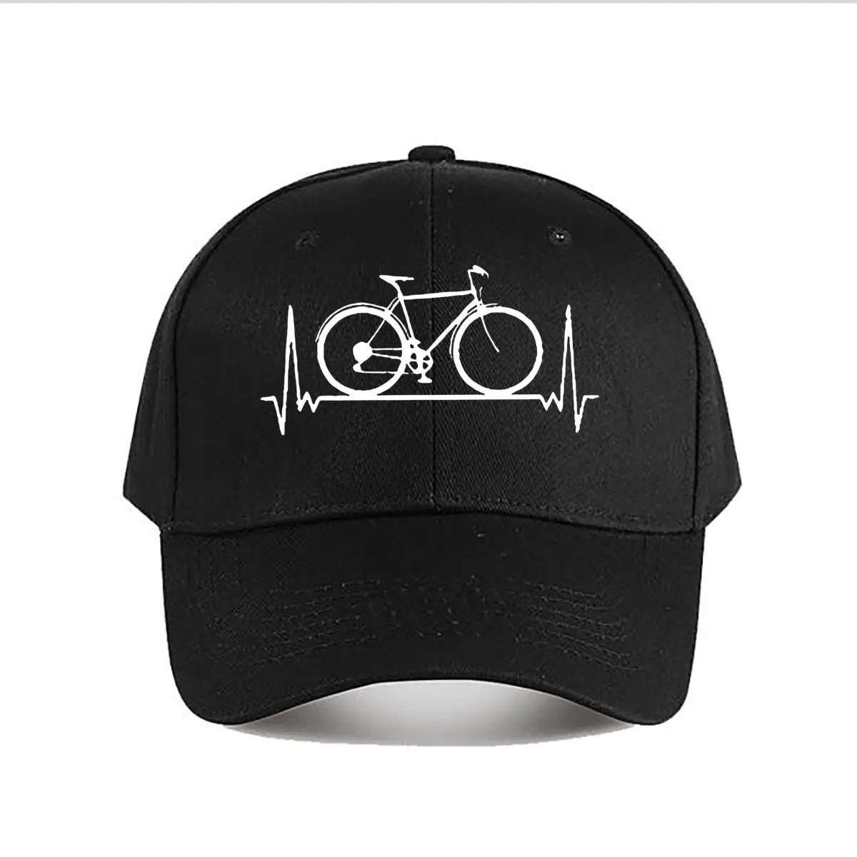 Bicycle Heartbeat Vinyl Baseball Cap