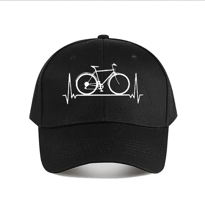 Bicycle Heartbeat Vinyl Baseball Cap