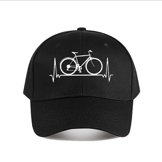 Bicycle Heartbeat Vinyl Baseball Cap