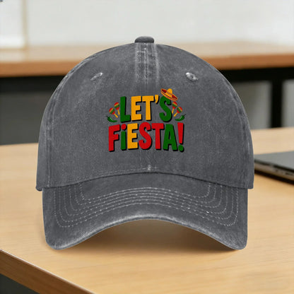 Let's Party Fiesta Funny Y2K Baseball Cap