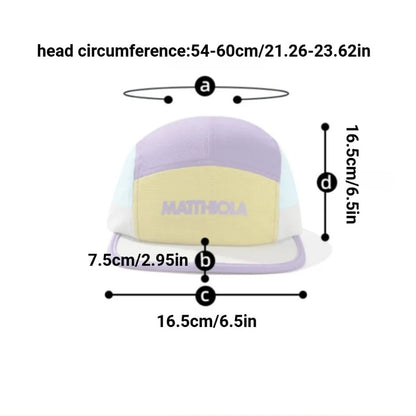 Color Block 5 Panel Baseball Cap For Men Women