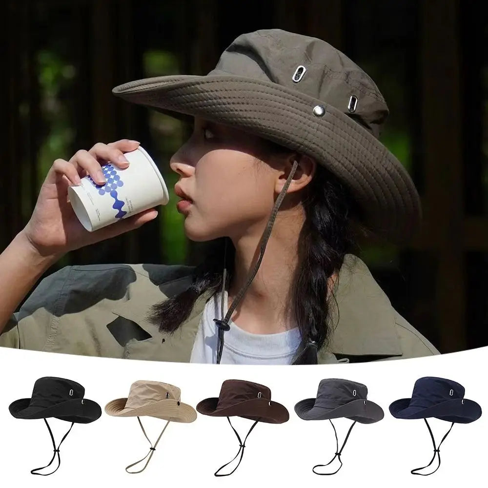 Waterproof Windproof Wide Brim UV Protection Bucket Hat