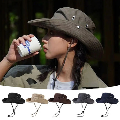 Waterproof Windproof Wide Brim UV Protection Bucket Hat