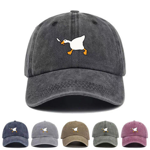 Goose Pattern Washed Vintage Trucker Baseball Cap