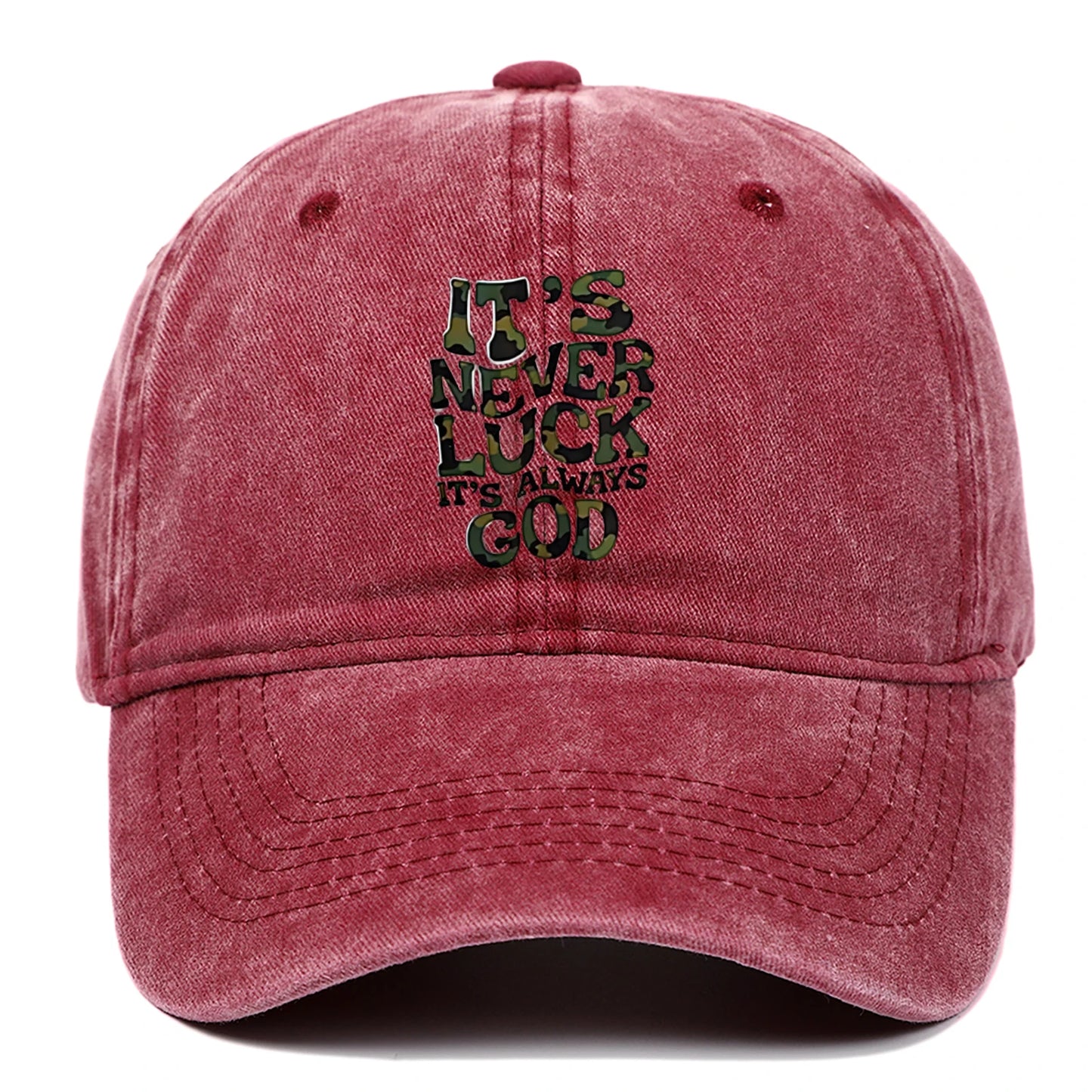 Camouflage Letter Outdoor Baseball Cap