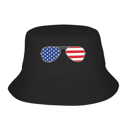 Top Gun Classic Vintage Aviator Stars Bucket Hat