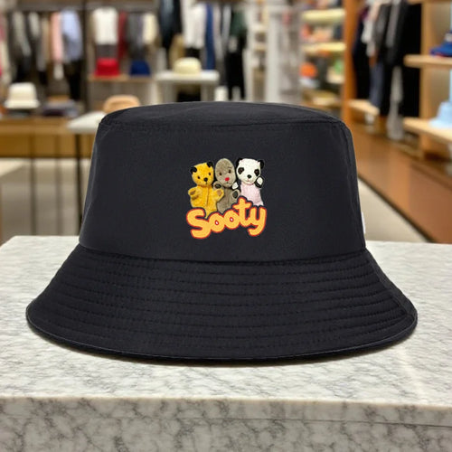 Sooty Panda Plush Doll Foldable Outdoor Travel Bucket Hat
