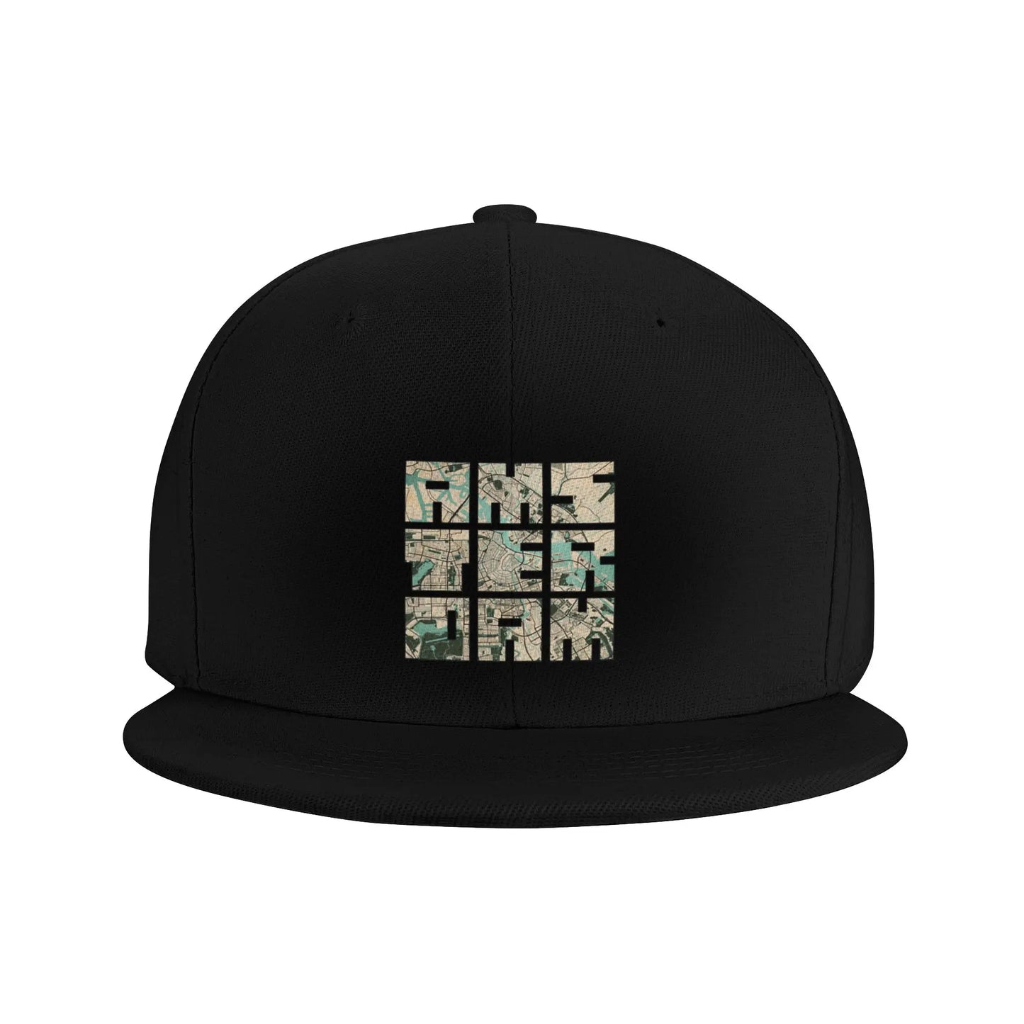 Vintage Amsterdam City Map Snapback Cap