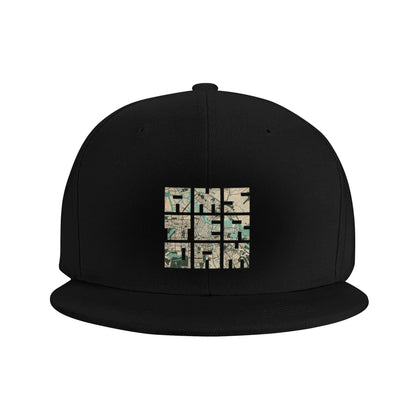 Vintage Amsterdam City Map Snapback Cap