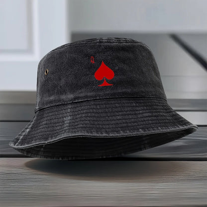 Vintage Washed Print Bucket Hat