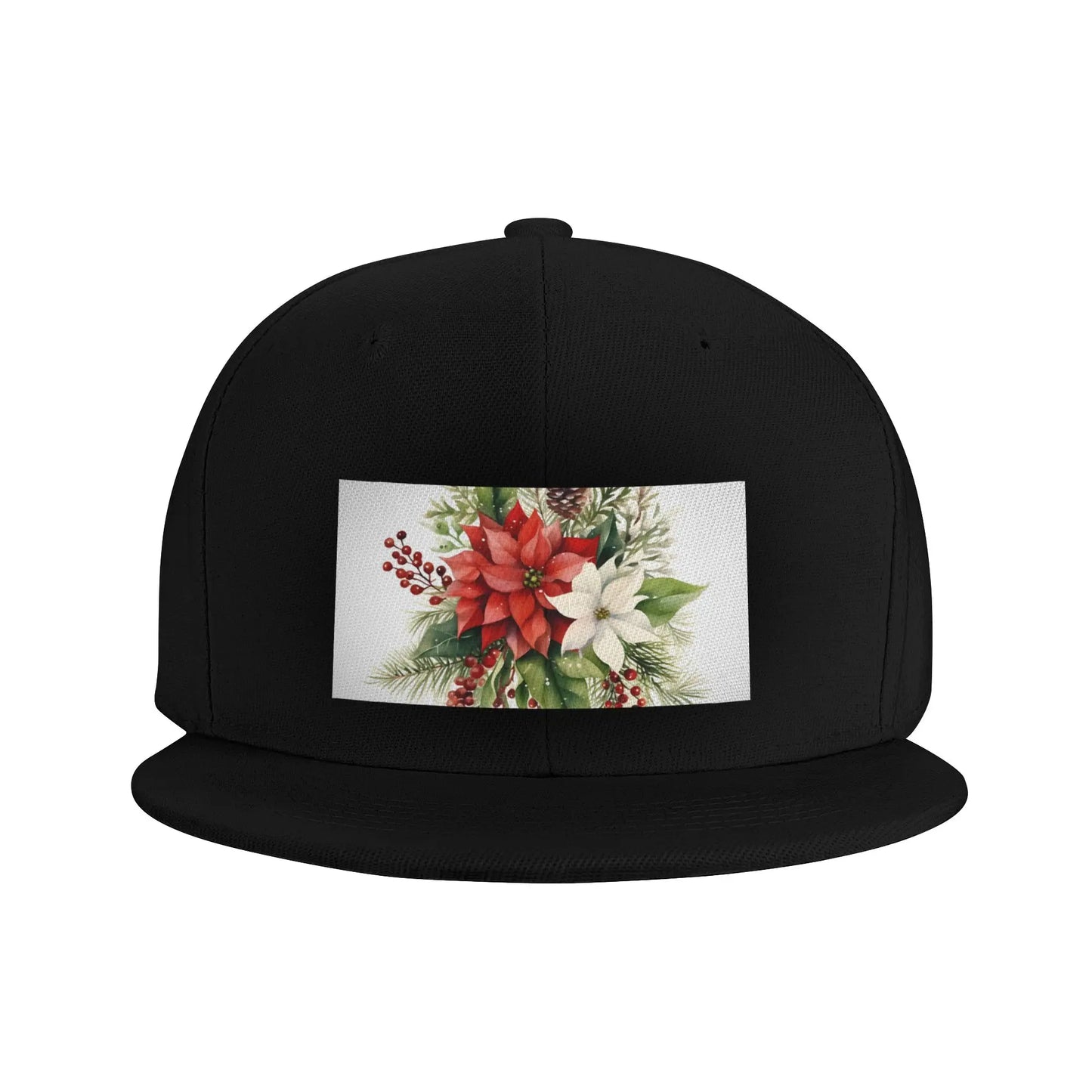 Christmas Floral Bouquet Snapback Cap