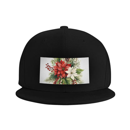 Christmas Floral Bouquet Snapback Cap