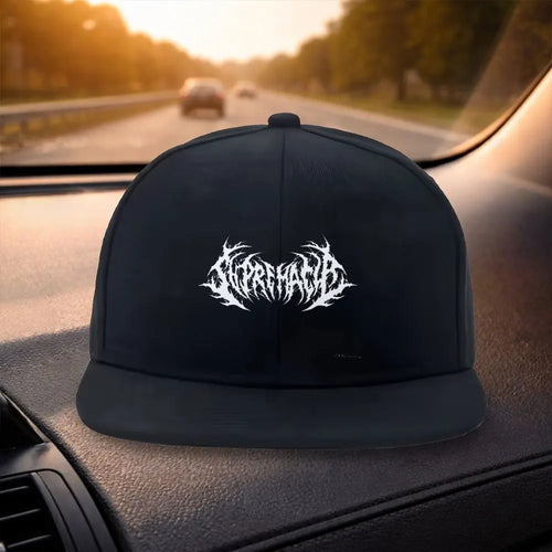Metal Style Flat Brim Snapback Cap