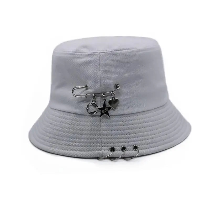 Bucket Hat Women Men Unisex Folding Fisherman Hat Black
