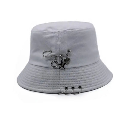 Bucket Hat Women Men Unisex Folding Fisherman Hat Black