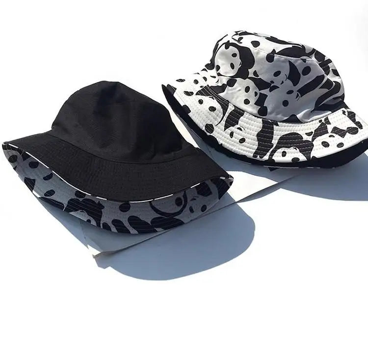 Bucket Hat Women Men Unisex Panda Printed Fisherman Cap