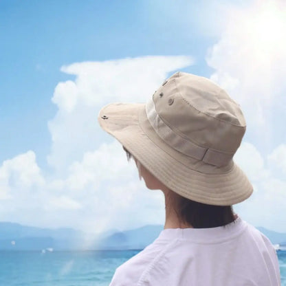 Korean Style Flat Top Breathable Summer Bucket Hat