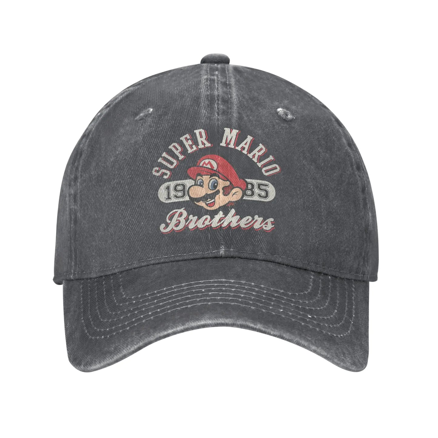 Retro Mario Bros Distressed Baseball Cap