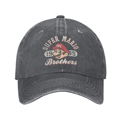 Retro Mario Bros Distressed Baseball Cap