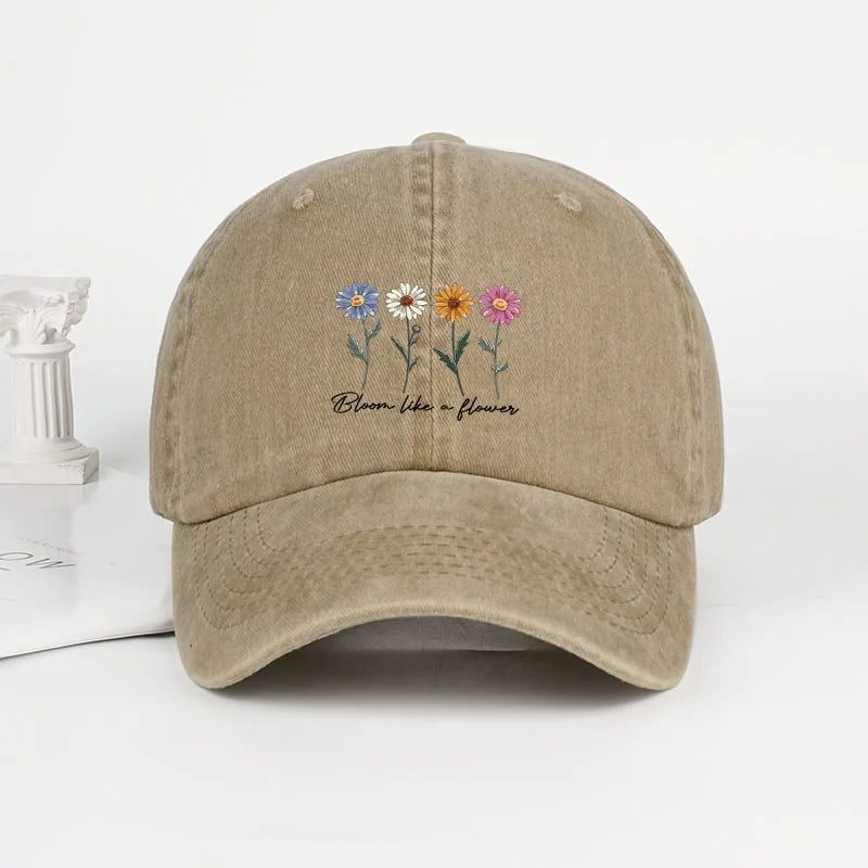 Vintage Daisy Bloom Baseball Cap