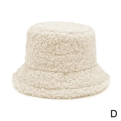 Winter Women Faux Fur Bucket Hat Outdoor Warm