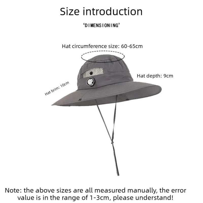 60-65CM Large Size Quick Dry UV Protection Bucket Hat