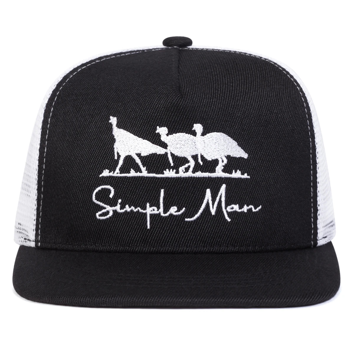Simple Man Embroidery Casual Snapback Cap