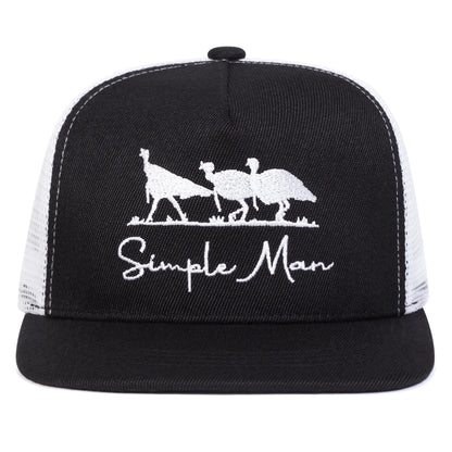Simple Man Embroidery Casual Snapback Cap