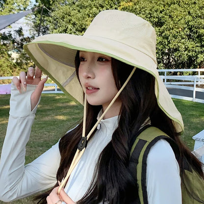 Quick-Dry Wide Brim UV Protection Outdoor Bucket Hat