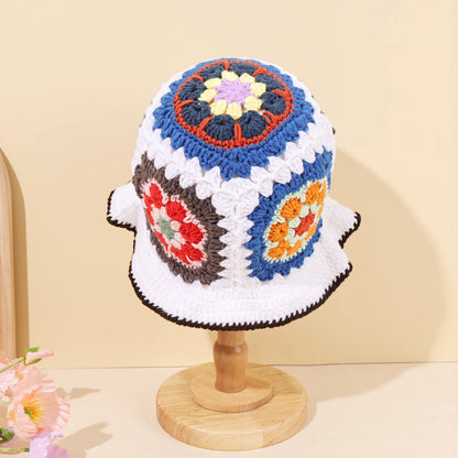 Colorful Floral Scallop Bucket Hat