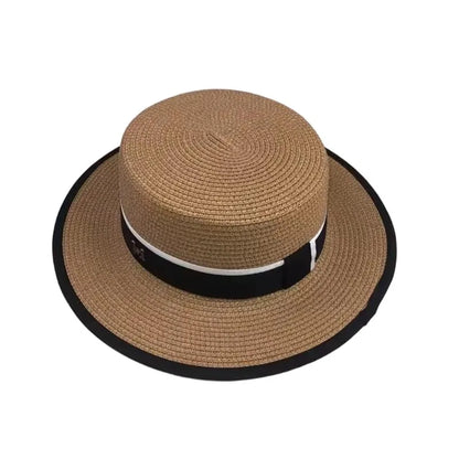 Women's British Houndstooth Top Hats Sun Hats