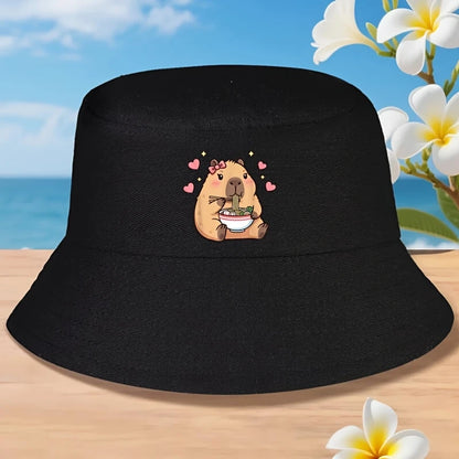 Cute Capybara Ramen Bucket Hat