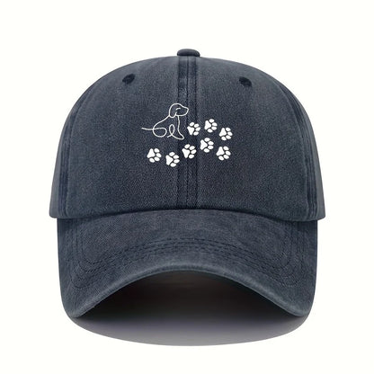 Cute Dog Paw Print Baseball Cap