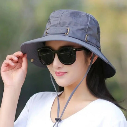 Wide Brim Reversible Breathable Fishing Bucket Hat