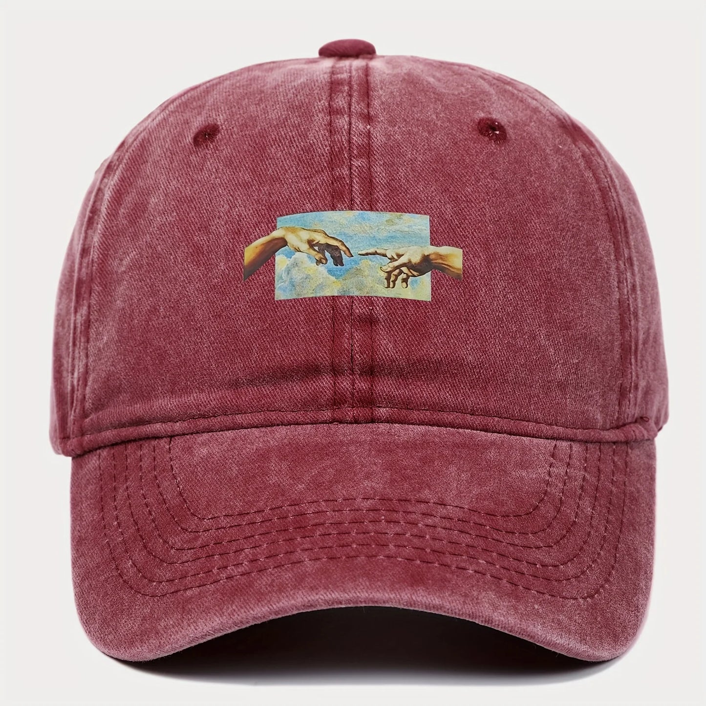 Vintage Printed Baseball Cap Vintage And Versatile For Both Men And Women Daily Casual And Fashionable Curved Brim Hat