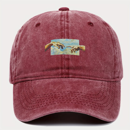 Vintage Printed Baseball Cap Vintage And Versatile For Both Men And Women Daily Casual And Fashionable Curved Brim Hat