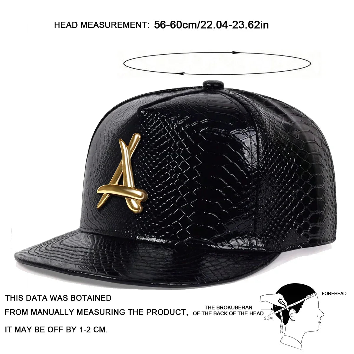 A Letter Label Adjustable Unisex Hip-Hop Snapback Cap
