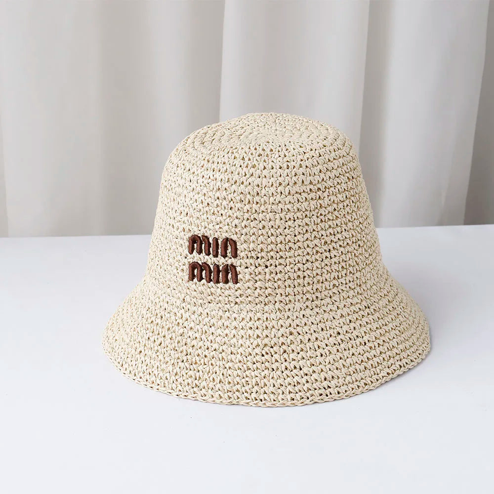 Handmade High Quality Letter Embroidery Sun Hat