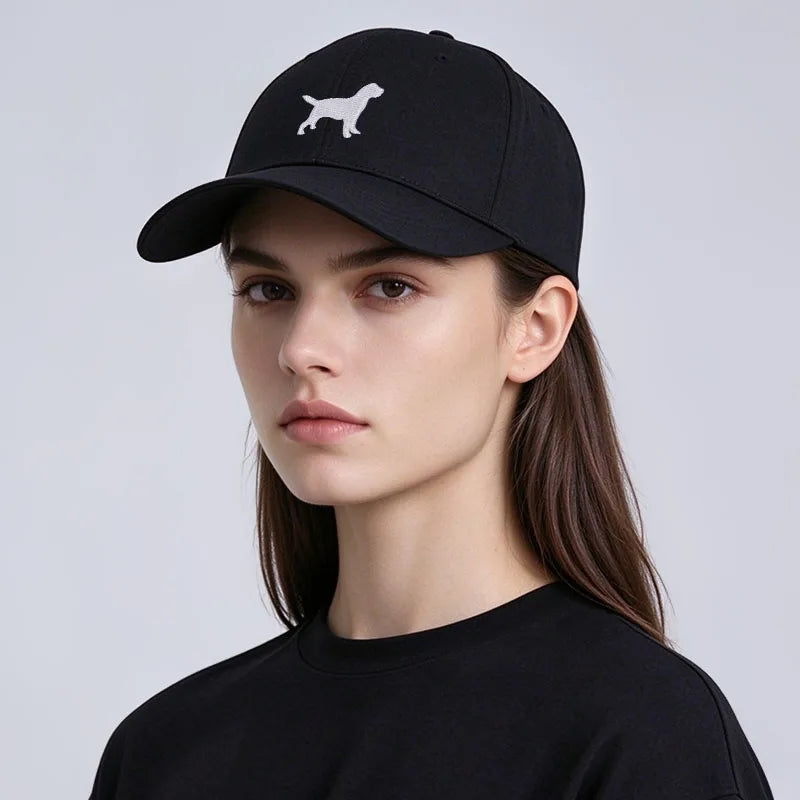 Dog Embroidered Soft Cotton Baseball Cap