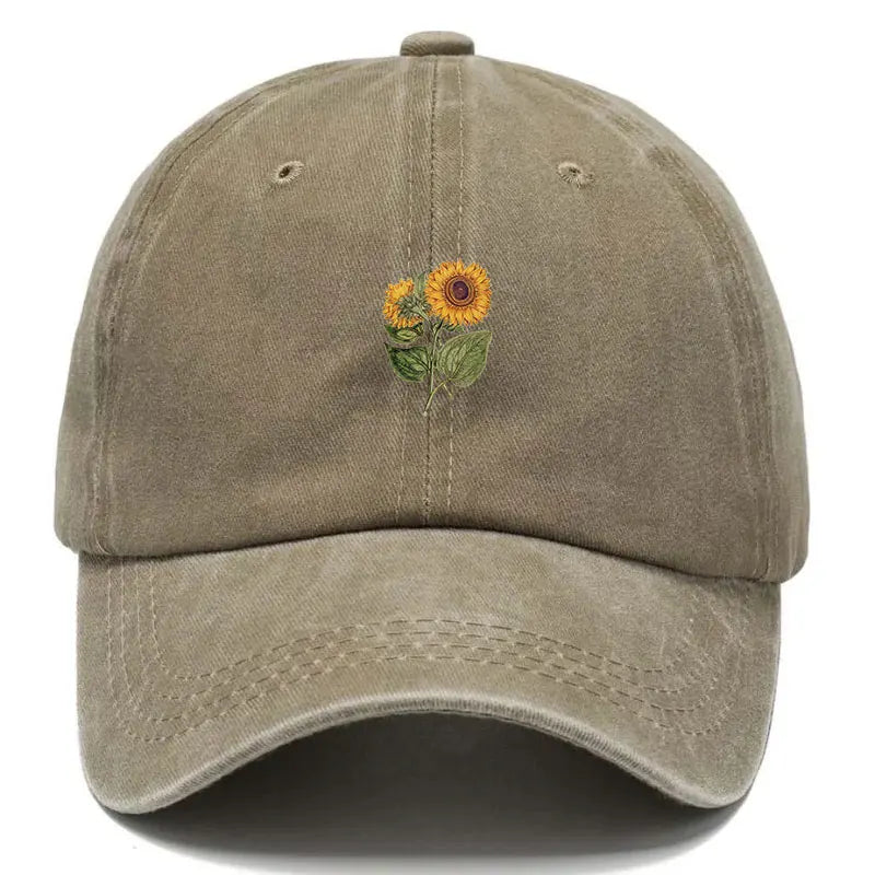 Trendy Sunflower Embroidery Baseball Cap
