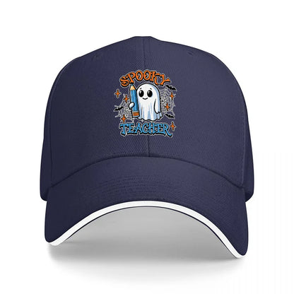 Spooky Teacher Ghost Baseball Cap